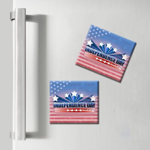 3.5x4 Customized Independence Day Magnets 20 Mil Square corners