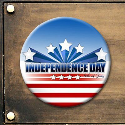 4 Inch Promotional Circle Shape Independence Day Magnets 20 Mil
