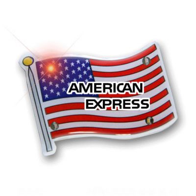 Custom Printed American Flag Flashing Pins