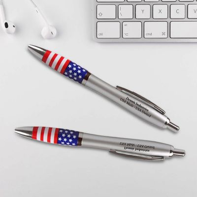 Custom Printed USA Themed Emissary Click Pens