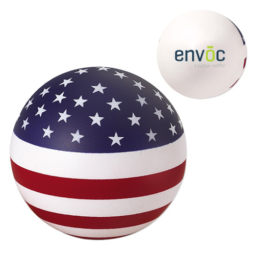Printed USA Round Ball Stress Relievers