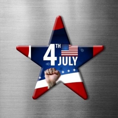 Customized Star Shaped Independence Day Magnets 20 Mil