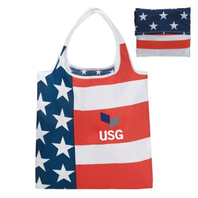 Promotional US National Flag Foldable Tote Bags