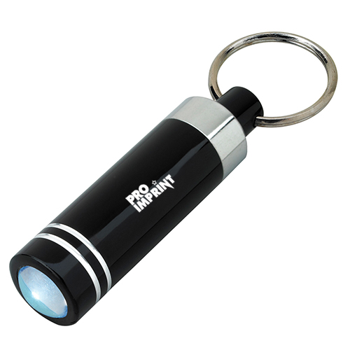 Custom Mini Aluminum LED Flashlight with Key Ring
