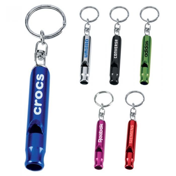 Metal Whistle with Key Rings