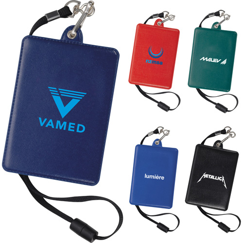 promotional glory id holders with lanyard