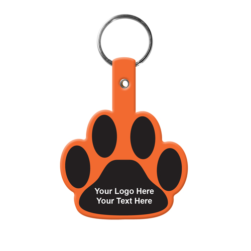 Personalized Paw Shaped Flexible Key Tags
