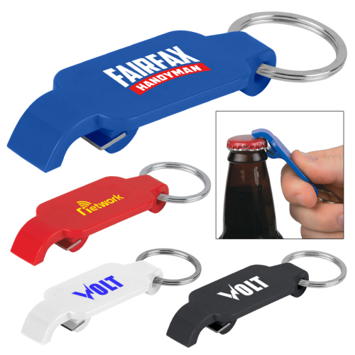 Printed Keychains with Slim Bottle Openers