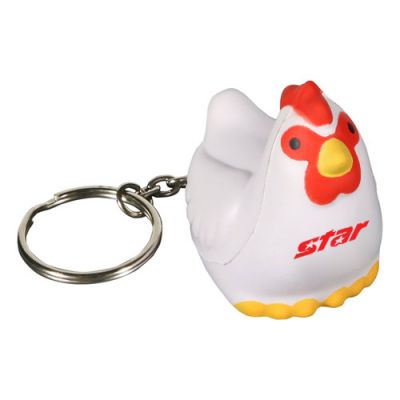 Chicken Shaped Stress Ball Keychains