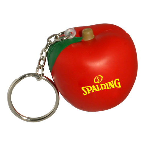 promotional apple stress ball keychains