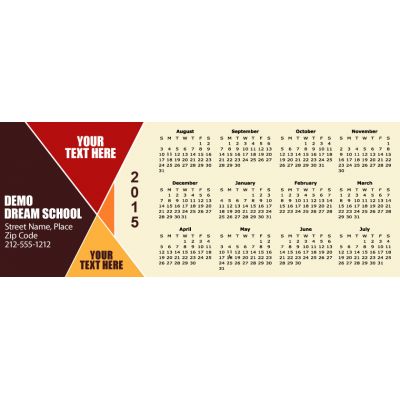 2.17x5.6 Custom Printed School Calendar Magnets 20 Mil