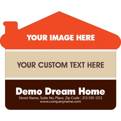 4.25x3.5 Personalized House Shape Magnets 20 Mil