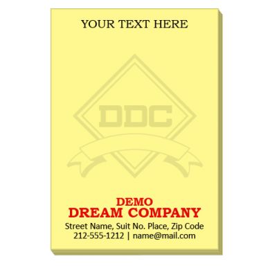 2x3 Customized White Pastel Paper Sticky Notes PMS Color