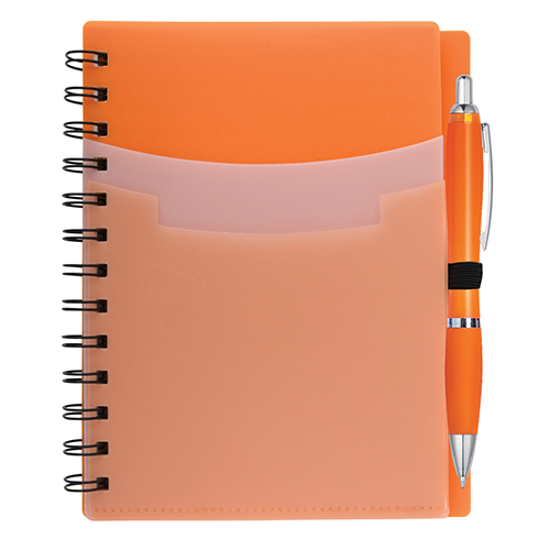 5x7 Inch Tri-Pocket Notebooks & Satin Pens
