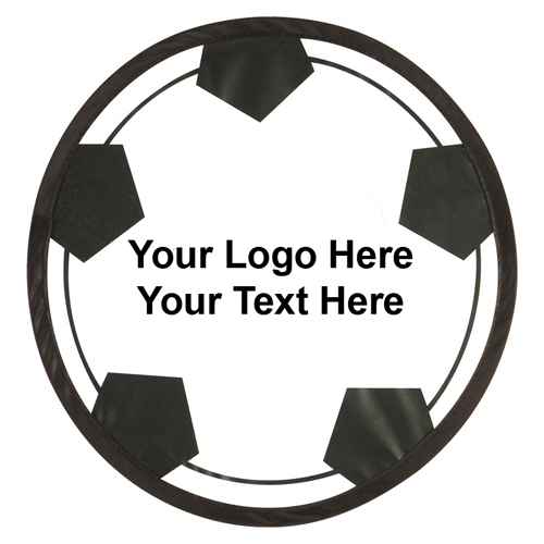 10 Inch Promotional Soccer Design Folding Flyers with Pouch