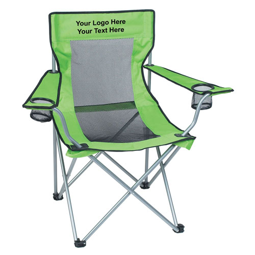 Custom Printed Mesh Folding Chair With Carrying Bags
