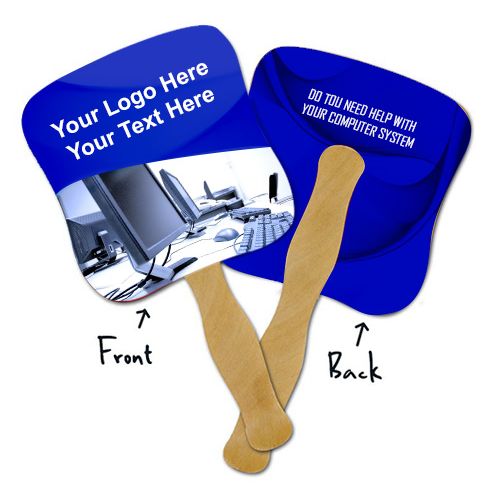 5.25x5.5 Inch Promotional Laminated Mini Hand Fans