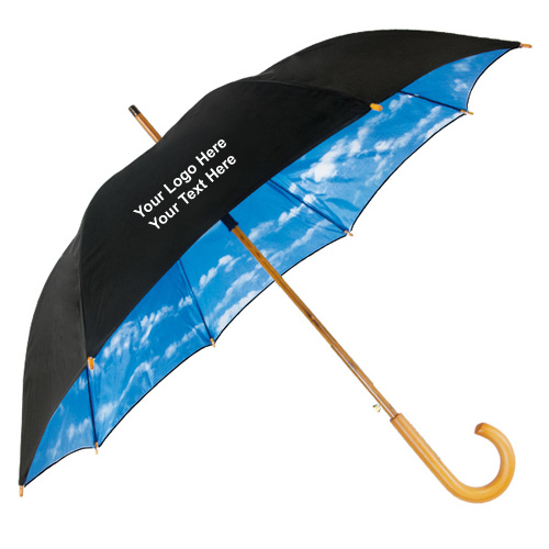 Custom Auto-Open Wood Shaft Fashion Umbrellas