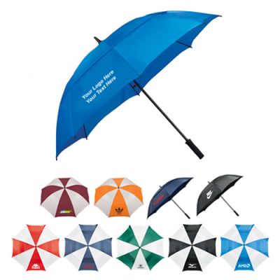 Custom Printed 62 Inch Arc Vented Golf Course Umbrellas