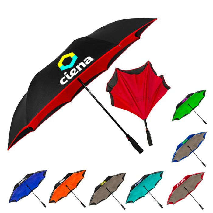 48 inch Arc Custom Printed Inversa Inverted Umbrellas