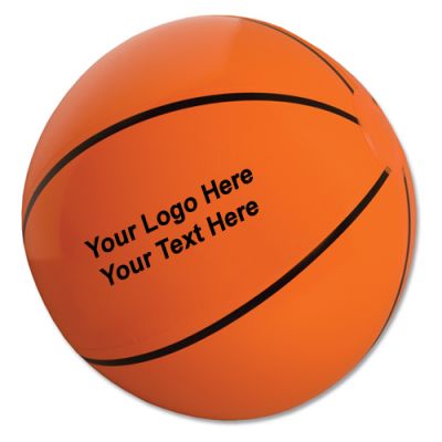 14 Inch Promotional Basketball Shaped Beach Balls