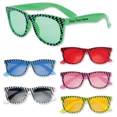 Custom Printed Checkered Sunglasses