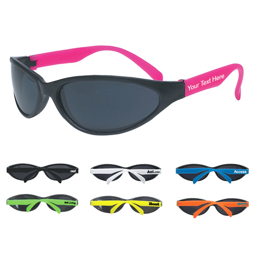 Custom Printed Wave Rubberized Sunglasses