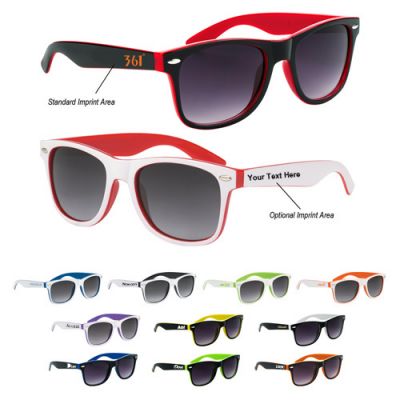 Two-Tone Malibu Neon Sunglasses