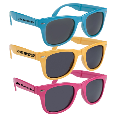 Promotional Logo Folding Malibu Sunglasses