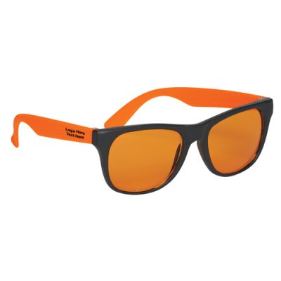 Promotional Logo Tinted Lenses Rubberized Sunglasses