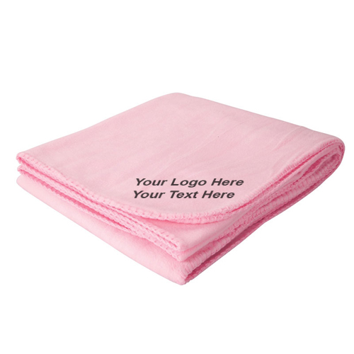 custom fleece blanket pink