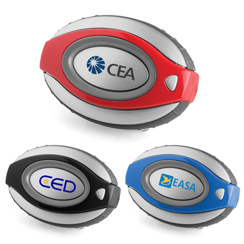 Oval Clip-On Pedometers with Clock