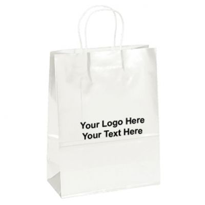 Custom Imprinted Gloss Paper Shopping Bags with 4 Colors