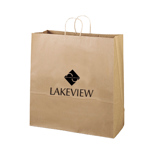 Logo Imprinted Eco Shopper-Duke Paper Bags