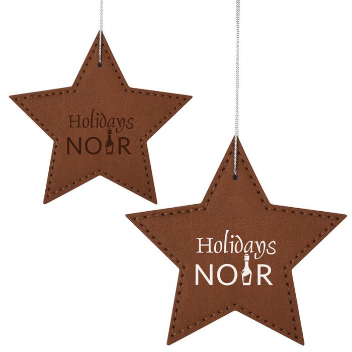 Printed Leatherette Ornament - Star