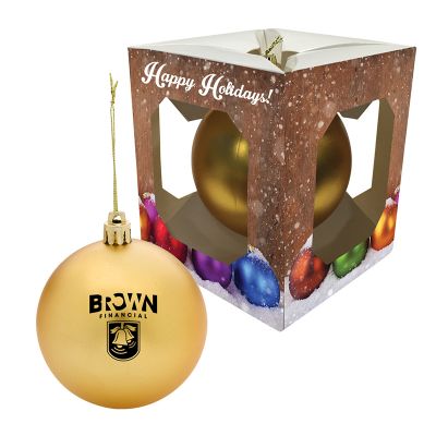 Personalized Round Ornaments with Custom Window Box