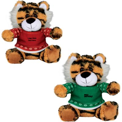 Promotional 6 Inch Ugly Christmas Sweater Tiger