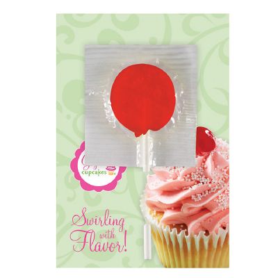 Promotional Greeting Cards with Lollipop Candy