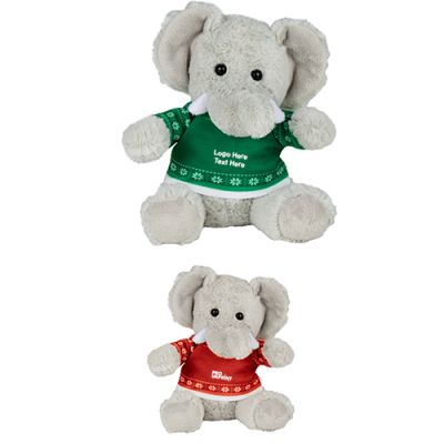 6 Inch Promotional Ugly Christmas Sweater Elephant