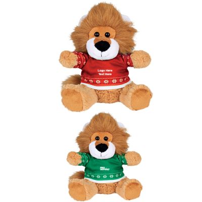 6 Inch Promotional Ugly Christmas Sweater Lion