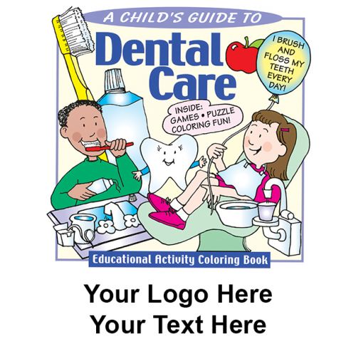 Custom Imprinted Coloring Books-Child's Guide To Dental Care