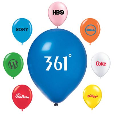 11 Inch Custom Printed AdRite Economy Line Latex Balloons