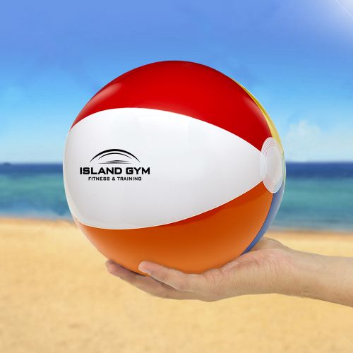 24 Inch Promotional Logo Multicolor Beach Balls