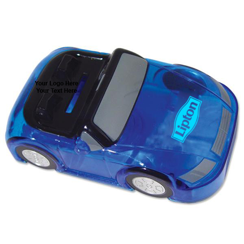 Custom Printed Car Bank Blue 