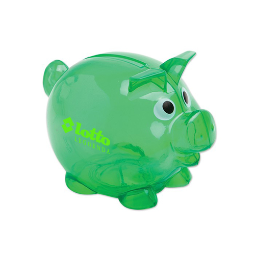 Custom Small Piggy Bank Translucent Green
