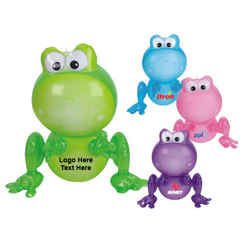 20 Inch Custom Assorted Inflatable Frogs