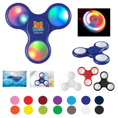 Promotional Light-Up LED Fun Spinners With Custom Box