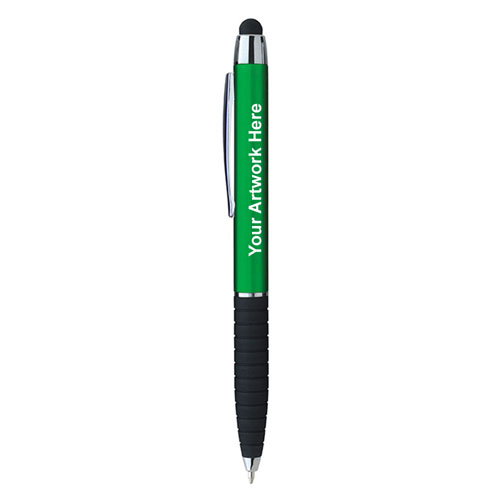 Custom Printed Metallic Cool Grip Stylus Pen with 7 Colors