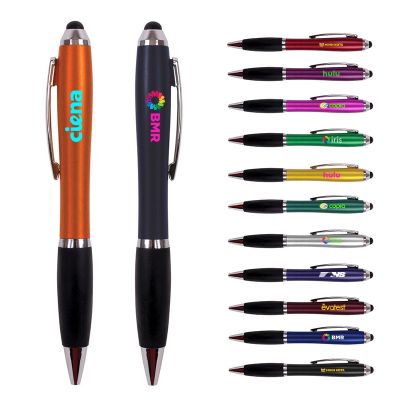 Custom Twist Action Stylus Plastic Pen with 13 Colors