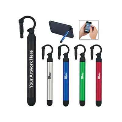 Customized Aluminum Stylus/Phone Stand with 5 Colors